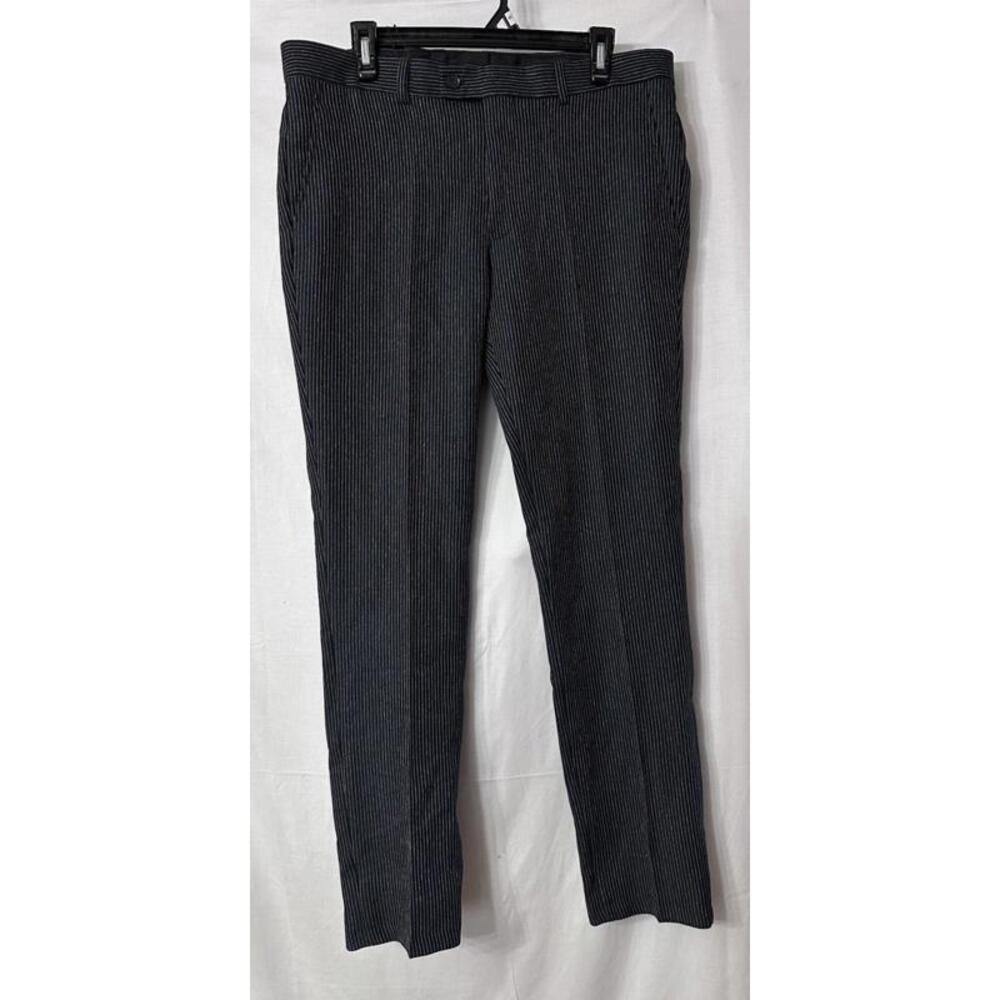 NWT Boohoo Man Mens‎ Skinny Fit Pleated Textured Pants Trousers Size 34x31